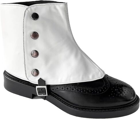 Men's Gangster Spats 20s Leather Boot Covers for Men Snap Spats Vintage Style Dapper Men Gaiters Spats Costume Accessories in Saudi Arabia