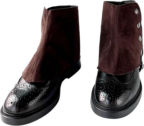 Men's Gangster Spats 20s Leather Boot Covers for Men Snap Spats Vintage Style Dapper Men Gaiters Spats Costume Accessories in Saudi Arabia