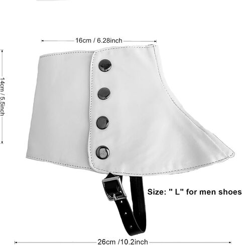 Men's Gangster Spats 20s Leather Boot Covers for Men Snap Spats Vintage Style Dapper Men Gaiters Spats Costume Accessories in Saudi Arabia