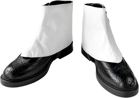 Men's Gangster Spats 20s Leather Boot Covers for Men Snap Spats Vintage Style Dapper Men Gaiters Spats Costume Accessories in Saudi Arabia