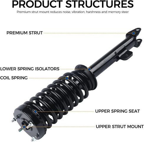 171372 Pair Rear Shock Absorber Struts fit for 2004-2008 Acura TL, 2003-2007 Honda Accord Excluding Hybrid Models Left & Right Side in Saudi Arabia