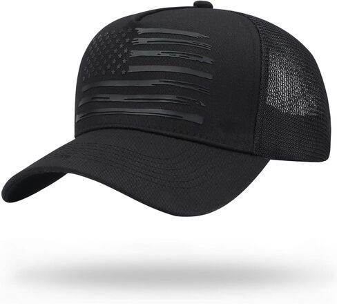 American Flag Trucker Hat Baseball Caps Snapback Hat for Men Women Breathable Mesh Side Adjustable Hats in Saudi Arabia