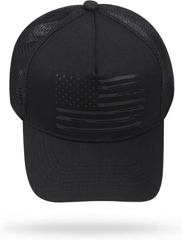 American Flag Trucker Hat Baseball Caps Snapback Hat for Men Women Breathable Mesh Side Adjustable Hats in Saudi Arabia