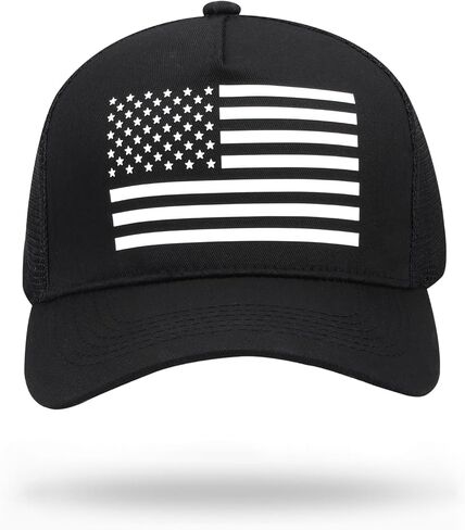 American Flag Trucker Hat Baseball Caps Snapback Hat for Men Women Breathable Mesh Side Adjustable Hats in Saudi Arabia