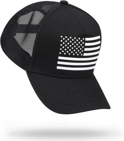 American Flag Trucker Hat Baseball Caps Snapback Hat for Men Women Breathable Mesh Side Adjustable Hats in Saudi Arabia