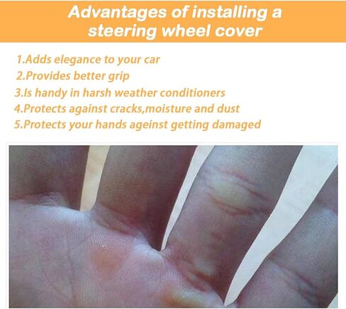 غطاء عجلة قيادة مرن قابل للتمدد، غطاء عجلة قيادة تلقائي من الحرير الجليدي من الألياف الدقيقة، مضاد للانزلاق، 15 بوصة، دافئ في الشتاء وبارد في الصيف، مناسب لسيارات الدفع الرباعي والشاحنات والسيارات والشاحنات (أسود) in Kuwait