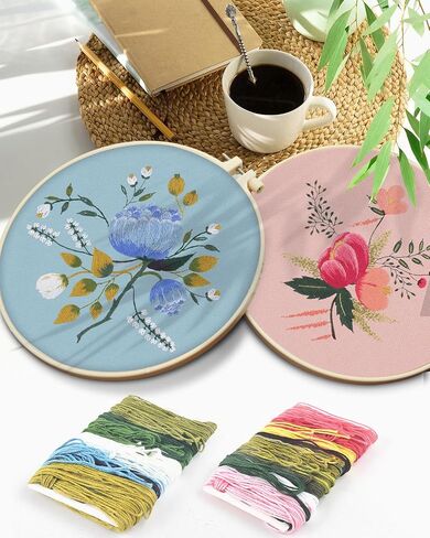 TINDTOP Embroidery Kit for Adult Beginners, Embroidery DIY Starter Kit in Saudi Arabia