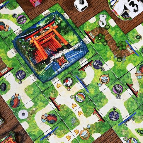 Pencil First Games The One Hundred Torii Board Game – A Beautiful, Serene Tile-Laying Game in a Japanese Garden by Pencil First Games for 1-4 Players in Saudi Arabia