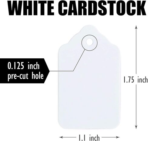 Amram Scalloped Blank Price Tags Unstrung 1.75-in x 1.1-in, White, 1,000 Tags in Saudi Arabia