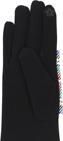 زوجان من قفازات Achillea النسائية الاحتفالية منقوشة من التويد الترتان مع إصبع يعمل باللمس in Kuwait