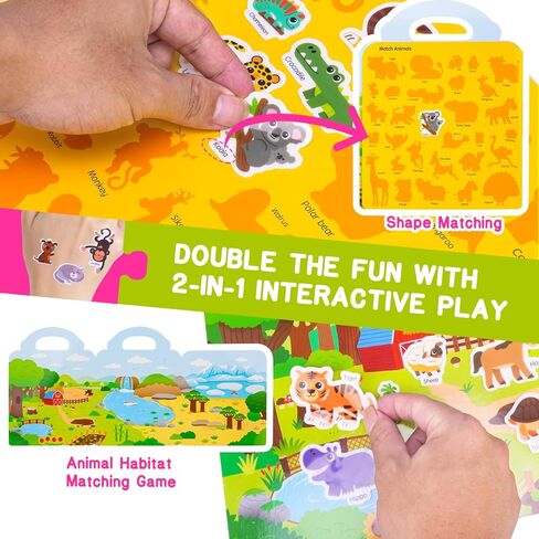 4 كتب ملصقات قابلة لإعادة الاستخدام للأطفال الصغار 2-4 سنوات، كتب ملصقات قابلة لإعادة الاستخدام للأطفال الصغار 1-3 مع 126 ملصقًا قابلاً لإعادة الاستخدام، كتب ملصقات للأطفال من سن 2-4 سنوات، كتاب أنشطة ملصقات منتفخ للأطفال الصغار فتاة صبي in Kuwait