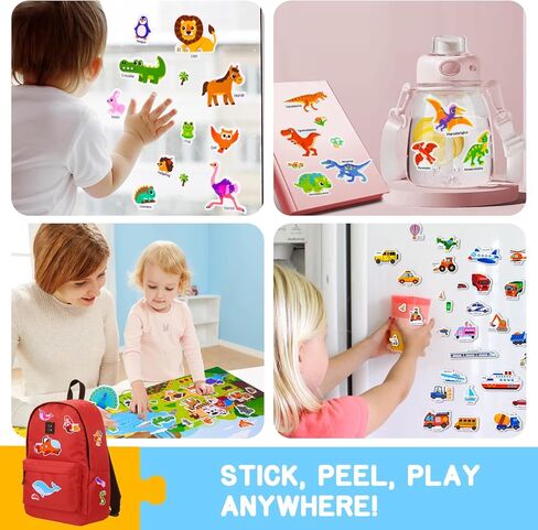 4 كتب ملصقات قابلة لإعادة الاستخدام للأطفال الصغار 2-4 سنوات، كتب ملصقات قابلة لإعادة الاستخدام للأطفال الصغار 1-3 مع 126 ملصقًا قابلاً لإعادة الاستخدام، كتب ملصقات للأطفال من سن 2-4 سنوات، كتاب أنشطة ملصقات منتفخ للأطفال الصغار فتاة صبي in Kuwait