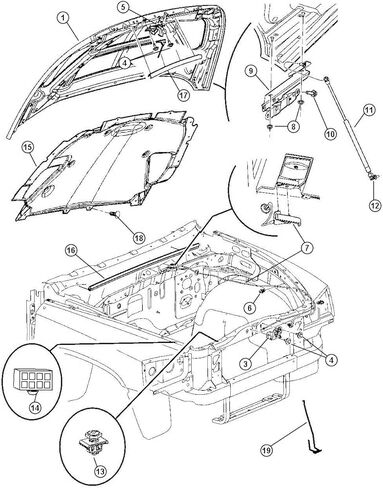 2 قطعة 19.37 في دعامات الرفع الأمامي متوافقة مع دودج 2005-2010 داكوتا / 2006-2009 رايدر / 2011-2011 رام داكوتا هود الدعامات in Kuwait