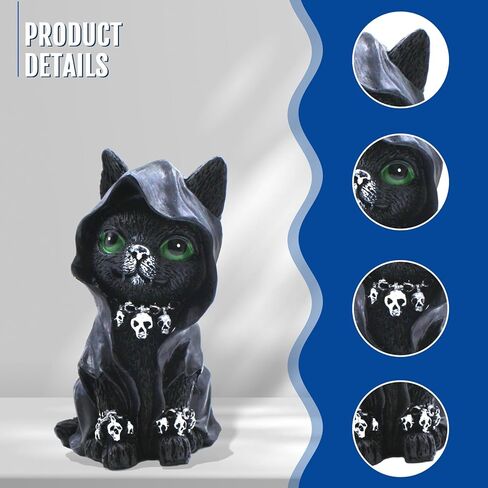4 Cats Garden Decor Outdoor Statues Décor Black Cat Figurines, Gothic Home Decor, Cats Figurines Outdoor Lawn Ornament Decoration for Cats Lovers in Saudi Arabia