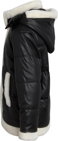 URBAN REPUBLIC Girls Puffer Jacket - Zip Up Coat Puffer Rain Jacket with Faux Fur Trim - Lightweight Jacket for Girls (7-16) in Kuwait