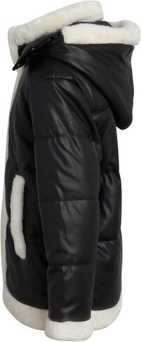 URBAN REPUBLIC Girls Puffer Jacket - Zip Up Coat Puffer Rain Jacket with Faux Fur Trim - Lightweight Jacket for Girls (7-16) in Saudi Arabia