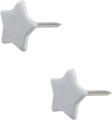 LC LICTOP Star Shape Flat Head Thumb Tacks Decorative Push Pin for Cork Board Bulletin Board Photo Wall Foam Board Costume Designing - White Star 100Pcs in Saudi Arabia
