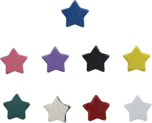 LC LICTOP Star Shape Flat Head Thumb Tacks Decorative Push Pin for Cork Board Bulletin Board Photo Wall Foam Board Costume Designing - White Star 100Pcs in Saudi Arabia