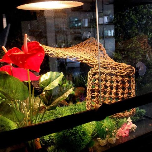 PIVBY Bearded Dragon Accessories Lizard Habitat Hammock Flexible Reptile Jungle Vines Leaves Decor with Suction Cups for Climbing, Chameleon, Lizards, Gecko, Snakes in Saudi Arabia