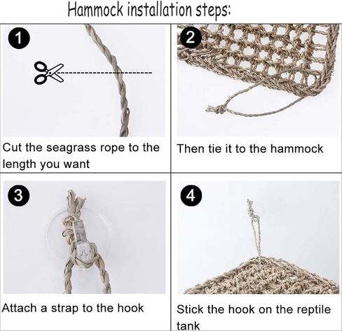 PIVBY Bearded Dragon Accessories Lizard Habitat Hammock Flexible Reptile Jungle Vines Leaves Decor with Suction Cups for Climbing, Chameleon, Lizards, Gecko, Snakes in Saudi Arabia
