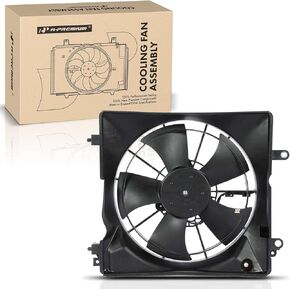 A-Premium Left Engine Radiator Cooling Fan Assembly Compatible with Select Honda & Acura Models - Civic 2012-2015, ILX 2013-2015 - Replace# 19015R1AA02, 19015R1AA01