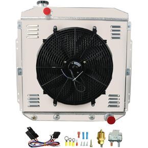 Performance Aluminum Radiator Compatible with 1953-1956 Ford F100 F250 F350 Truck Pickup, 3 Row Radiator