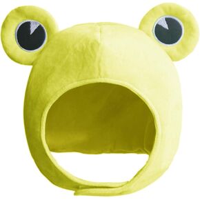 Cute Plush Frog Hat for Halloween Costume Dress up Cosplay Party, Frog Scarf Cap Earflap for Women Men Kids