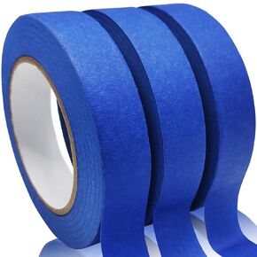 6 Rolls Masking Tape, Blue Painters Tape, Artist Painter's Painting Paper Tape for Multi-Purpose Wall Paint, DIY Crafts & Arts, Scrapbooking, Decoration, Labeling, Edge Finishing (1.88Inch x 60.1Yard)