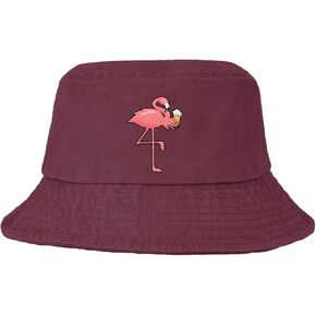 Flamingo Beer Drinking Funny Cap Visor Hat Bucket Hat Bucket Hats Flodable Mens Hats for Hiking Accessories for