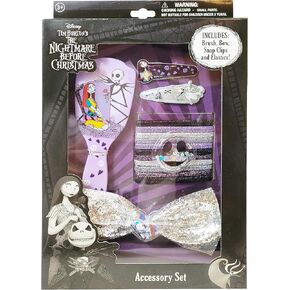 Nightmare Before Christmas Hair Accessory Set (Brush, Bow, PVC Snaps, Lurex Elastics) in Saudi Arabia