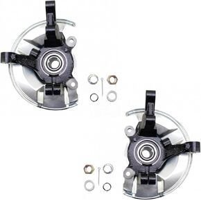 TRQ Front Wheel Bearing & Hub Assembly with Knuckle Pair for Dodge Jeep New