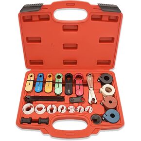 Fuel Line Disconnect Tool Set, 23pcs Master Quick Disconnect Tool Kit with Fuel and AC Disconnect Pliers, Fuel Line Removal Tool for A/C Fuel & Transmission Systems Compatible with GM Ford Chevy