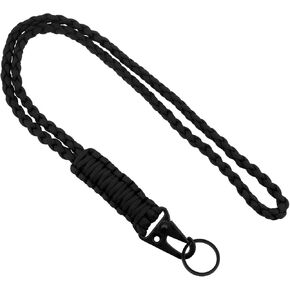 Heavy Parachute Lanyard Parachute Parachute Necklace Key Chain For Id Card, Camera, Name Tag, Wallet And Key (Black) 1PCS