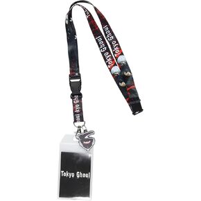 Tokyo Ghoul Lanyard Ken Kaneki Mask ID Holder with Mask Rubber Charm