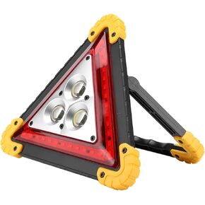 Warning Triangle Light, Waterproof Triangles Emergency Lights Road Flares Emergencies Lights Multi Function Work Light Charging Safety Portable LED Lamp for Vehicle Breakdowns Accident Repairing