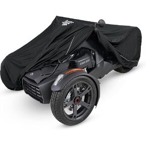 UltraGard (4-474BK) Can-Am Ryker Cover Weather Resistant Full Cover Windshield Liner Exhaust Heat Shield Protector from Dust Dirt Rain Sun Rays (Black/Black Charcoal)