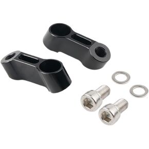 NICECNC Black 2PCS Threaded 10mm Stem Mirror Mount Risers Extenders Adapters(Right-Hand!) Compatible with Motorcycle,Dual Sport,Cruisers,Scooters,Sportbikes