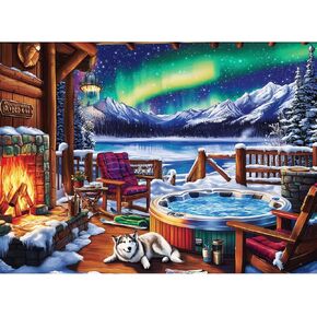 Jigsaw Puzzles 300 Pieces for Adults White Villa Puzzle 300 Pieces Adult Puzzles Games for Kids Ages 8-10 10-12 Recycled Cardboard Puzzle Pieces Family Challenging Game 20.5x15IN