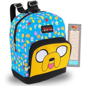 Adventure Time Mini Backpack for Women Set - 10" Canvas Adventure Time Backpack with Front Pocket and Bookmark | Adventure Time Backpack Purse Bundle