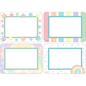 Teacher Created Resources Pastel Pop Name Tags/Labels - Multi-Pack 3.5 * 2.5 inches