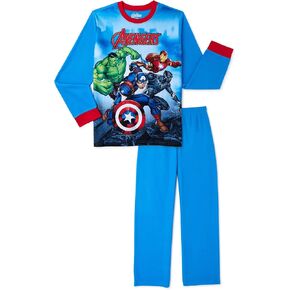 Marvel Boys Avengers 2 Piece Pajamas Sleep Set (8) Blue