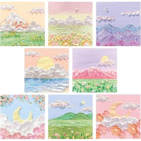 1000pcs Sticky Note Pads, BetterJonny 3.15 x 3.15 Inches Watercolor Self-Stick Notes Memo Note Pads for Study Office Home Gradient Color