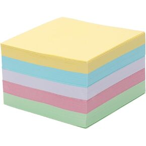 500 Sheets Non-Sticky Notes 3x3 Blank Note Cube Colorful Memo Cube Refill Memo Sheets Office Non Sticky Memo Scratch Pad Cubes Organizerd for Taking Notes