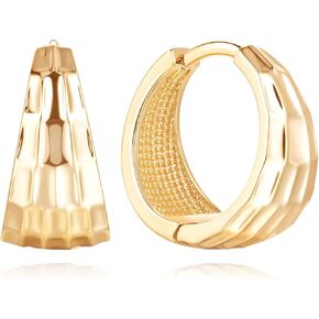 AMELINE 14K Gold Earrings for Women 14K Gold Small Hoop Earrings Gold Plated Earrings for Womens Earrings Hypoallergenic Earrings 16mm