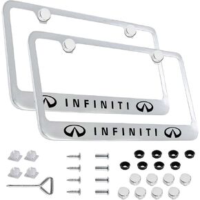 2 Pcs Fit US Car Lincoln License Plate Frame, Applicable to Standard US Premium Aluminum Alloy License Plate Cover, Accessories Included in Saudi Arabia