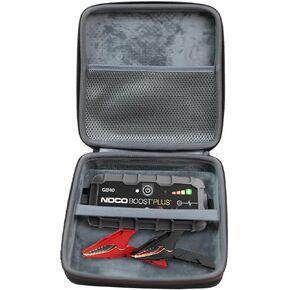 Hard Travel Protective Case Compatible with NOCO GB20 GB40 GBX55 Car Battery Jump Starter Pack, Jump Starter Storage Bag, Black(Only Case)