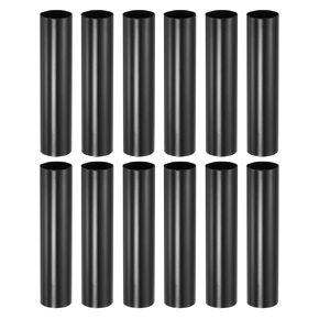 MECCANIXITY E12 Candle Socket Covers, 3.9 Inch Tall Metal Chandelier Sleeves Candelabra Base Sockets Fit to Most Chandeliers, Yellow 12 Pcs