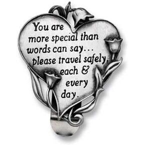 GKG Heart Shaped Visor Clip for CAR/Automobile - You are More Special Than Words Can Say. Never Drive Faster Than Your Guardian Angel Can Fly Safe Travel Sentiment/Gift Parents/New Drivers/Driver Sa