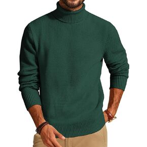 PJ PAUL JONES Men's Turtleneck Pullover Sweaters Knitted Casual Textured Sweater in Saudi Arabia