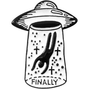 Flairs New York Premium Handmade Enamel Lapel Pin Brooch Badge ([UFO] Finally Took Me, 1 Pin)